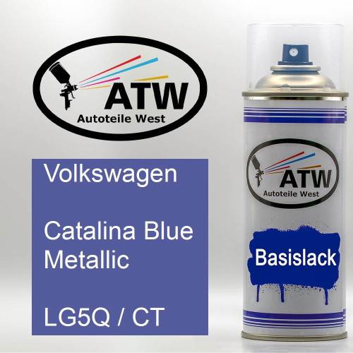 Volkswagen, Catalina Blue Metallic, LG5Q / CT: 400ml Sprühdose, von ATW Autoteile West.